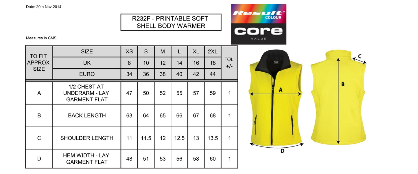 Ladies Softshell Bodywarmer