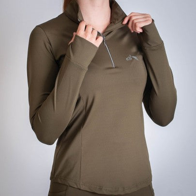 Gallop Long Sleeve Zipped Neck Base Layer