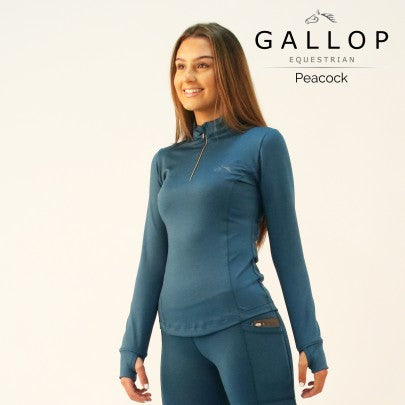 Gallop Long Sleeve Zipped Neck Base Layer