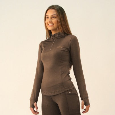 Gallop Long Sleeve Zipped Neck Base Layer